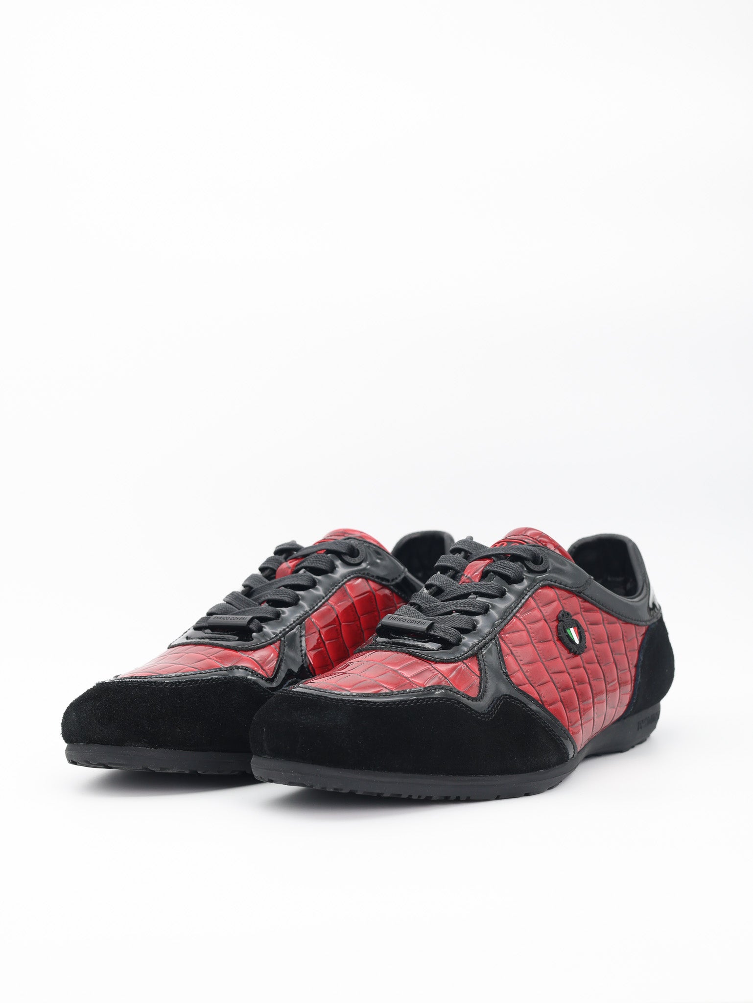 Enrico Coveri Takkies Snake Skin Low Red